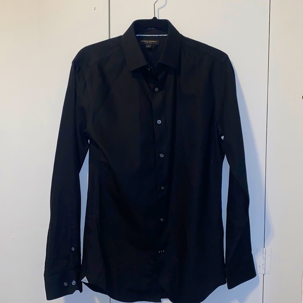Banana Republic Black long sleeve Button down